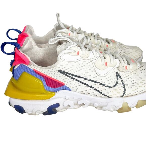 NIKE NSW React Vision Running Shoes White Astronomy Blue Womens Size US 7 UK 4.5 - Picture 6 of 11